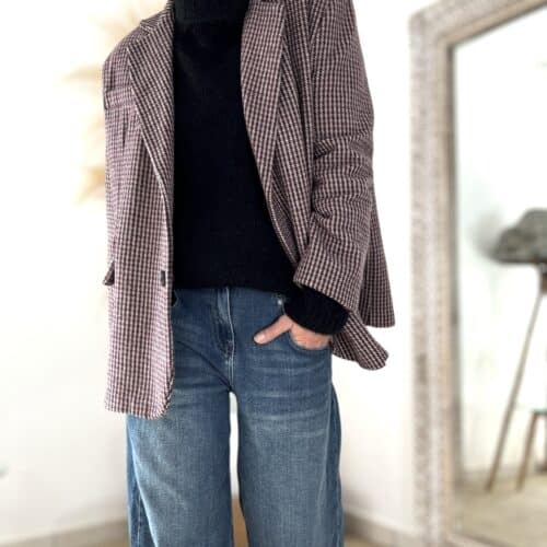 Blazer oversize Kali en pied de poule