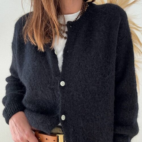 Gilet Burma en baby alpaga noir