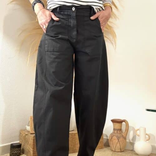 Pantalon ballon Clotaire en coton noir