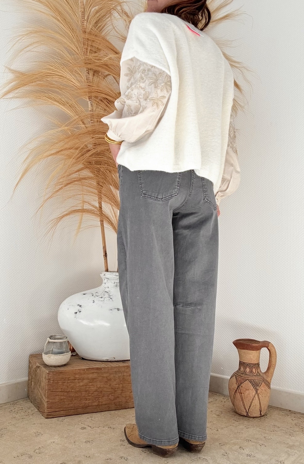 Gilet écru en baby alpaga Forséti – Image 5