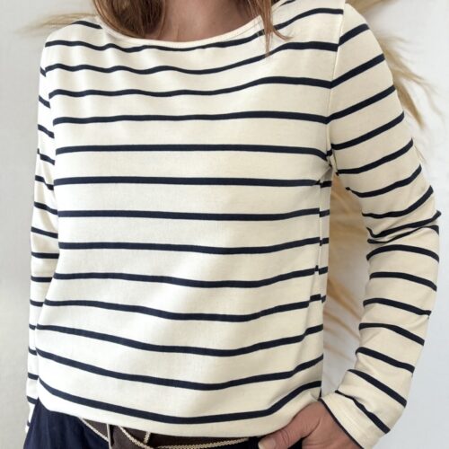 Marinière Auguste crème et marine