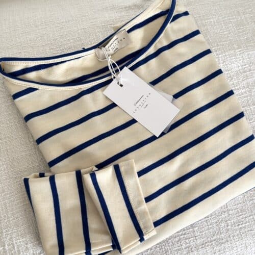 Marinière Auguste crème et bleu clair