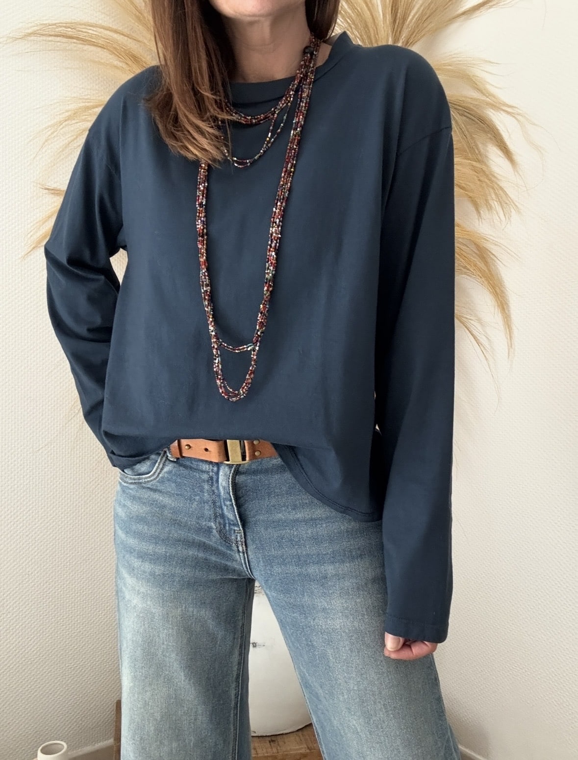 T-shit Armand en coton marine – Image 3