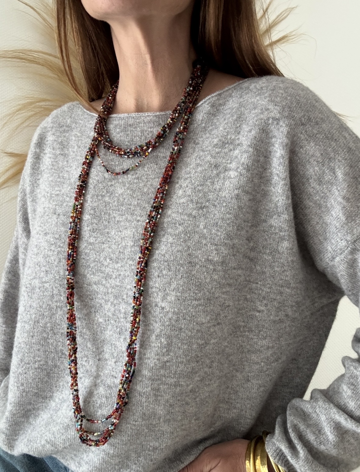 Pull fin Mady en laine vierge mérinos gris perle – Image 6