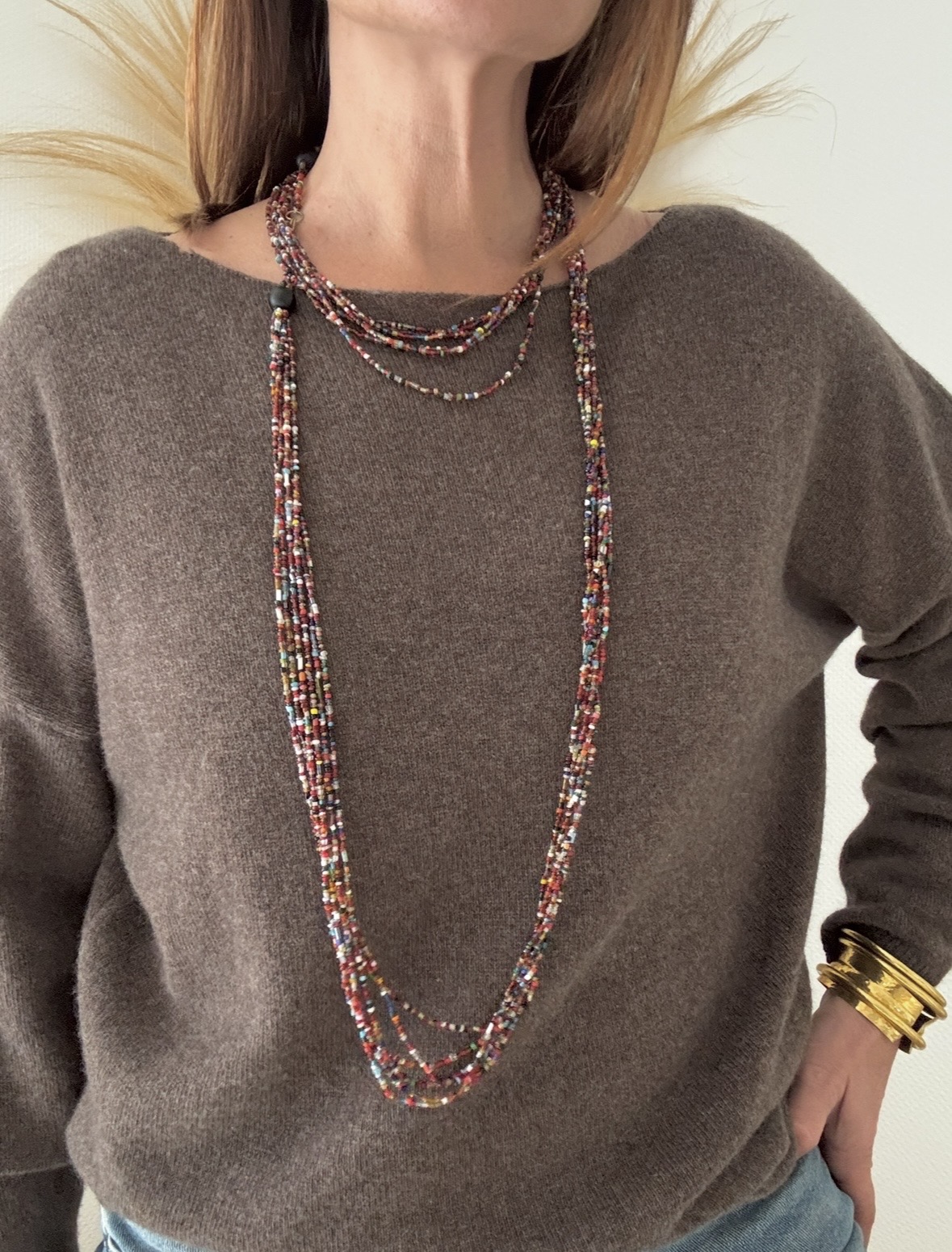 Pull fin Mady en laine vierge mérinos choco – Image 4