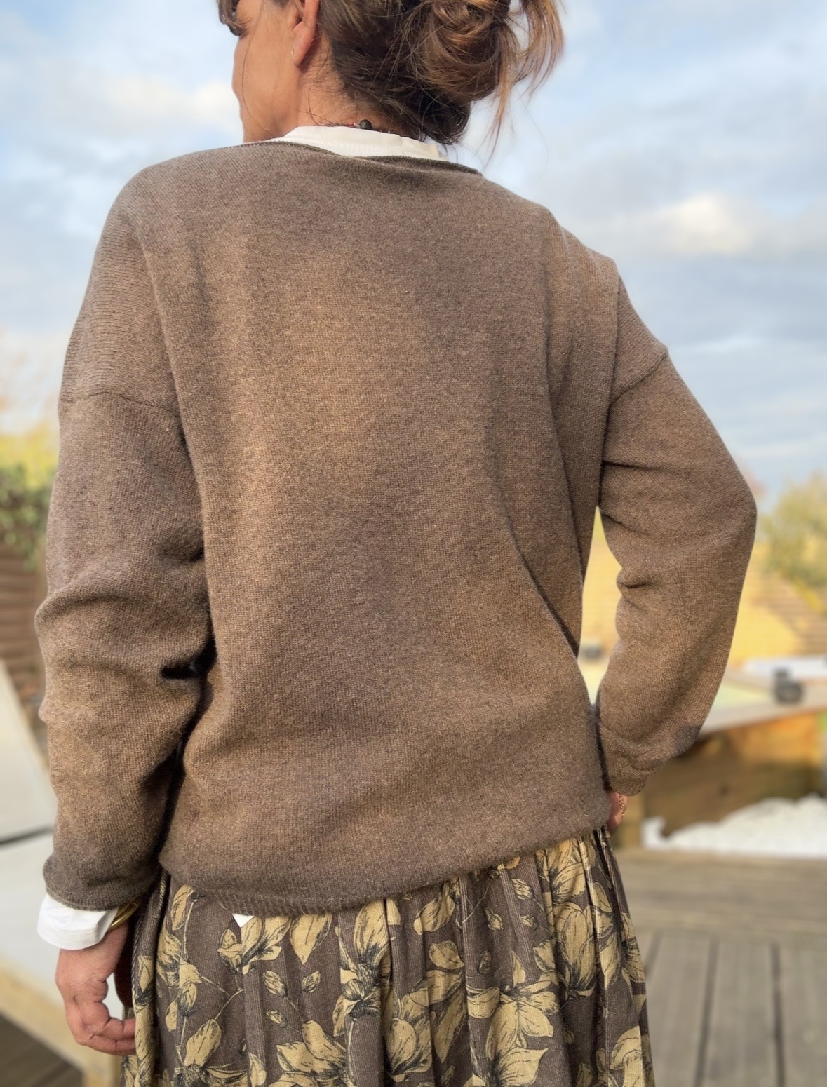 Pull fin Mady en laine vierge mérinos choco – Image 4