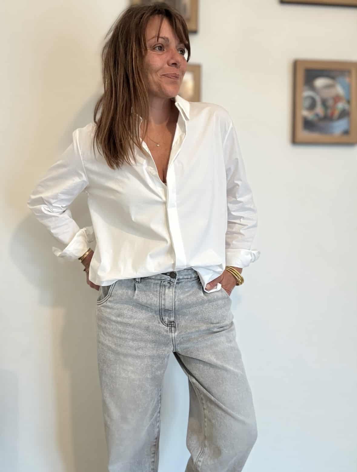 Chemise Lison en coton blanc – Image 4