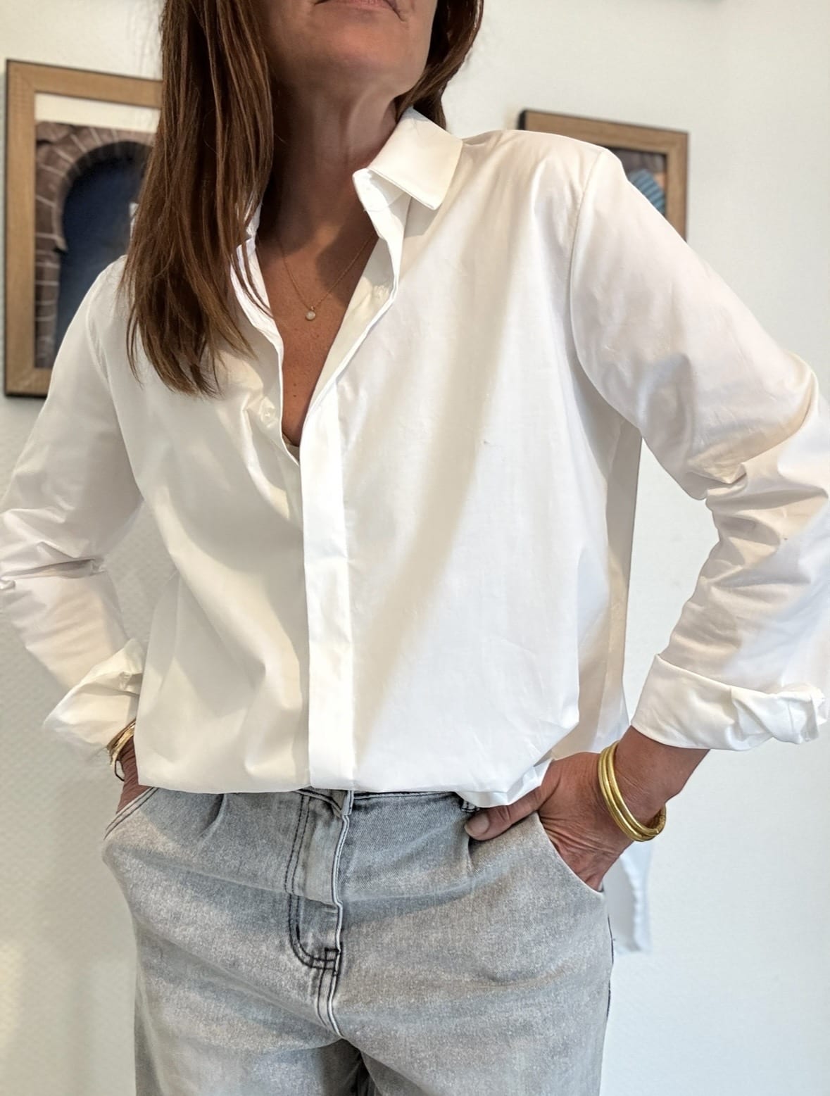 Chemise Lison en coton blanc – Image 3