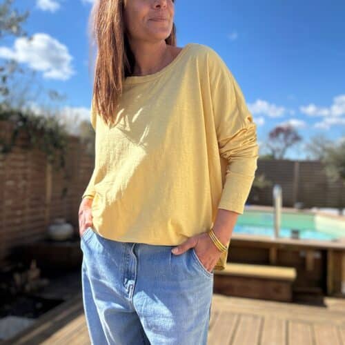 T-shirt oversize en coton maïs Lino