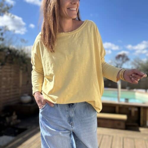 T-shirt oversize en coton maïs Lino