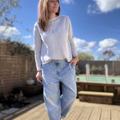 Jean balloon fit bleu clair Talyssa