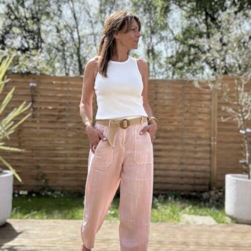 Débardeur en coton côtelé blanc Sia