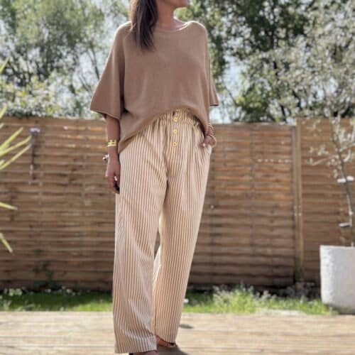 Pantalon rayé Eulalie