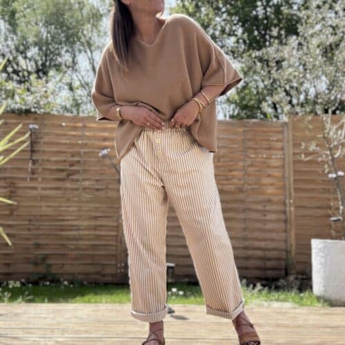 Pantalon rayé Eulalie