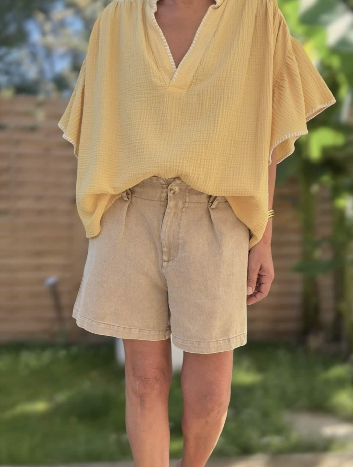 Short en coton Azéma tabac ou rose – Image 8