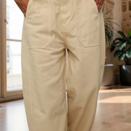 Pantalon barrel beige clair Dany