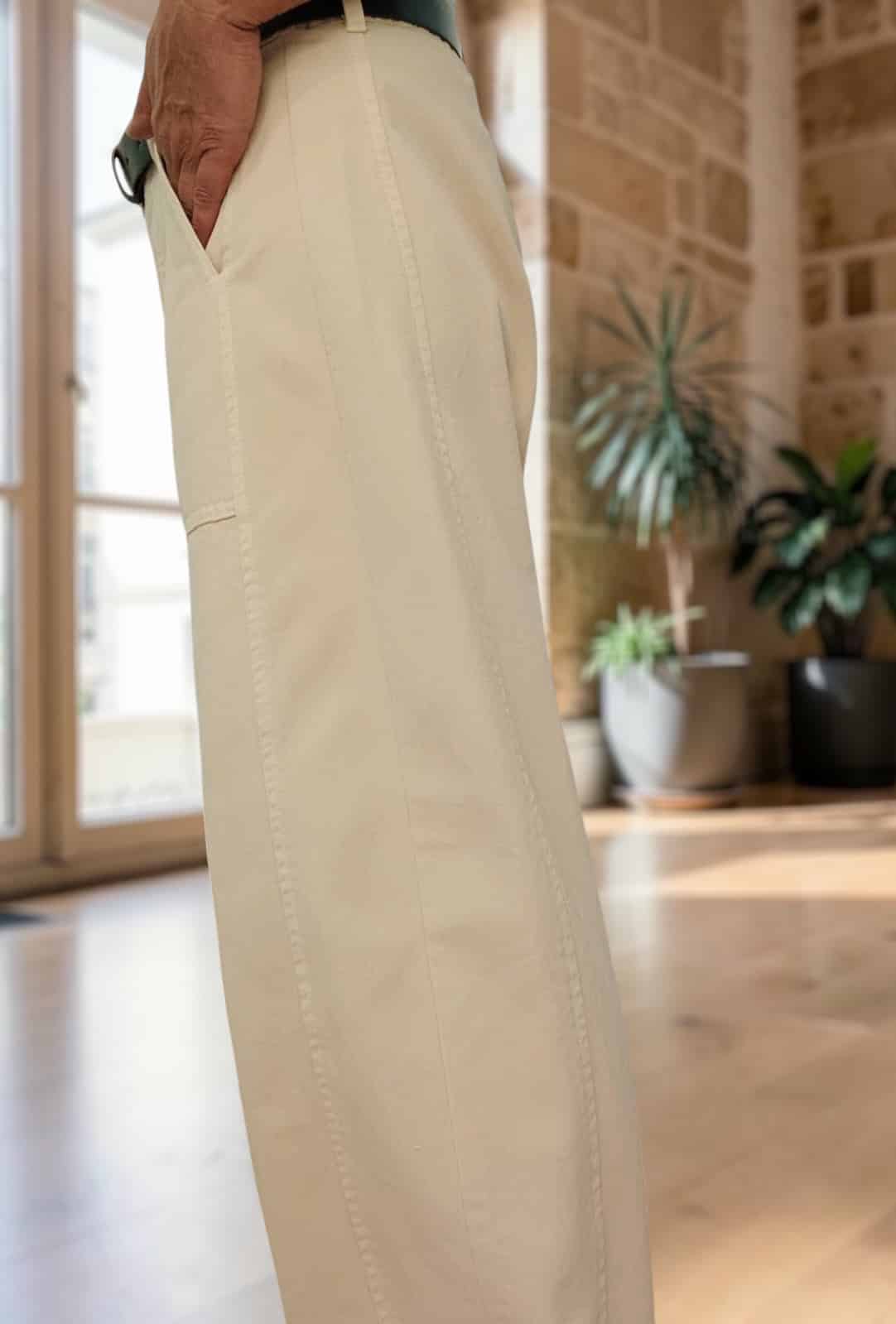 Pantalon barrel beige clair Dany – Image 5
