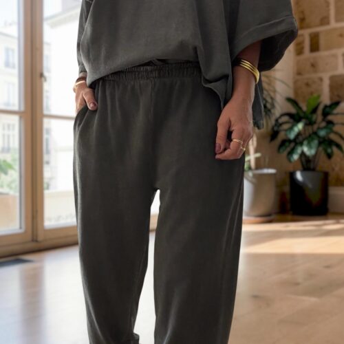 Pantalon noir délavé vintage