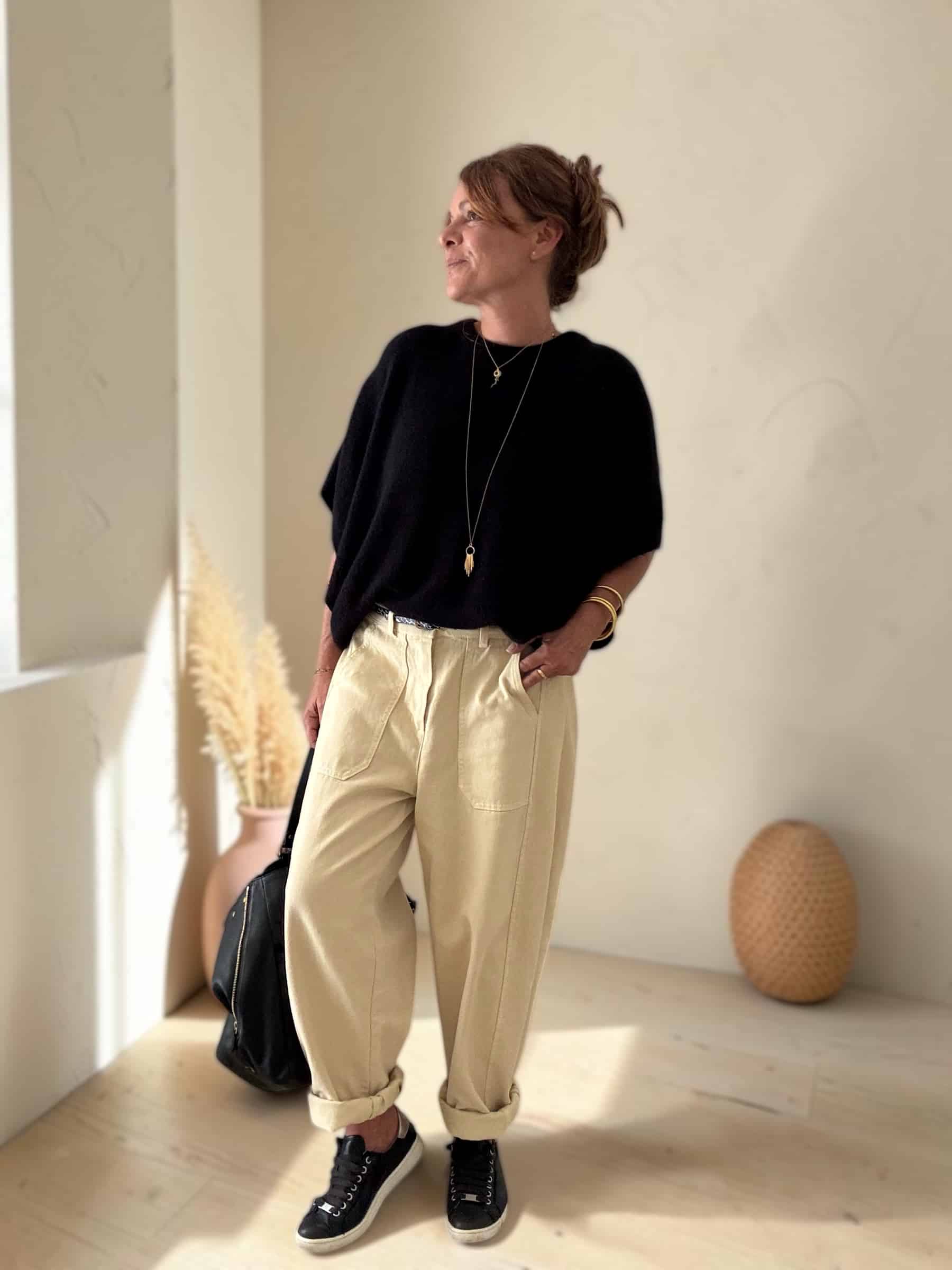Pull chauve-souris en baby alpaga noir Niko – Image 6