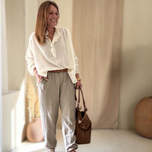 Pantalon beige délavé vintage