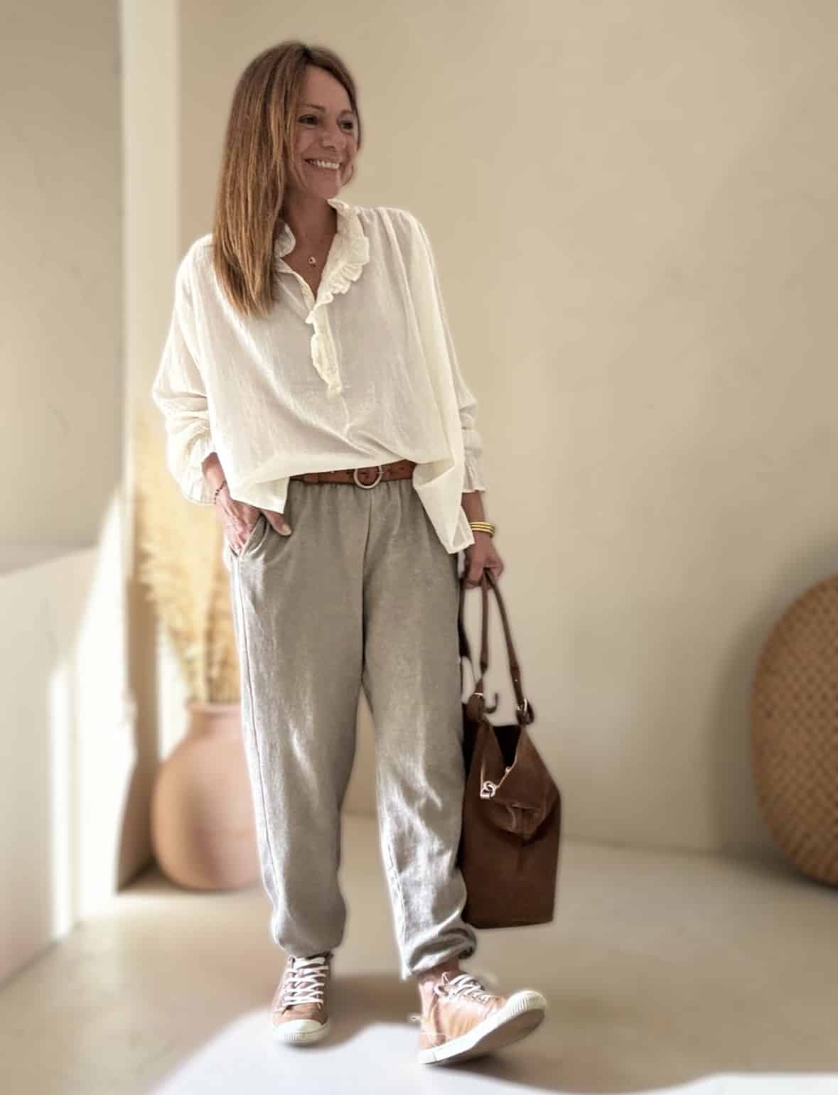 Blouse Naya en voile de coton écru – Image 3