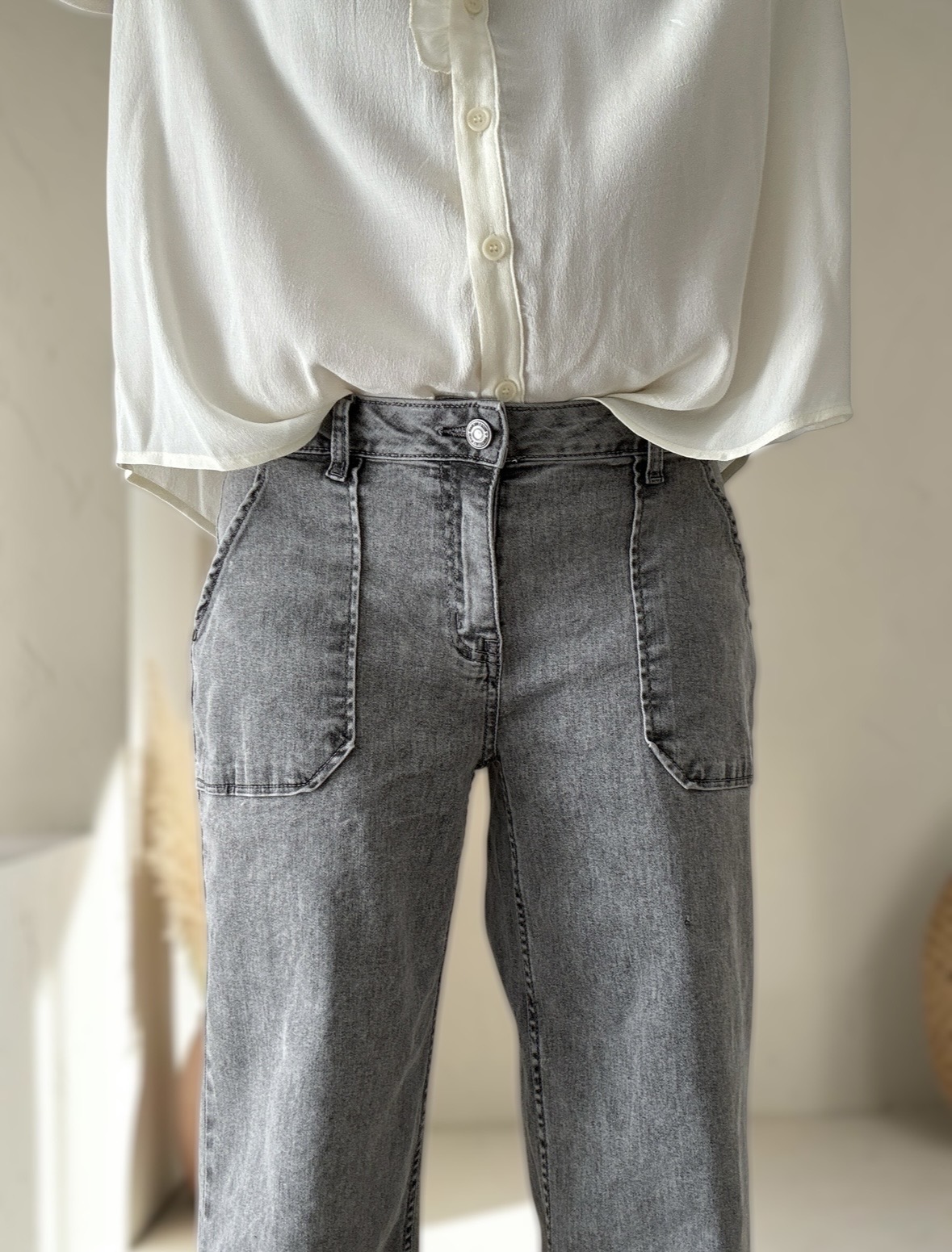 Jean Nathan gris coupe droite large – Image 5