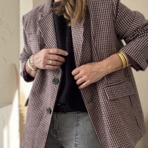Veste oversize Kali en laine et coton