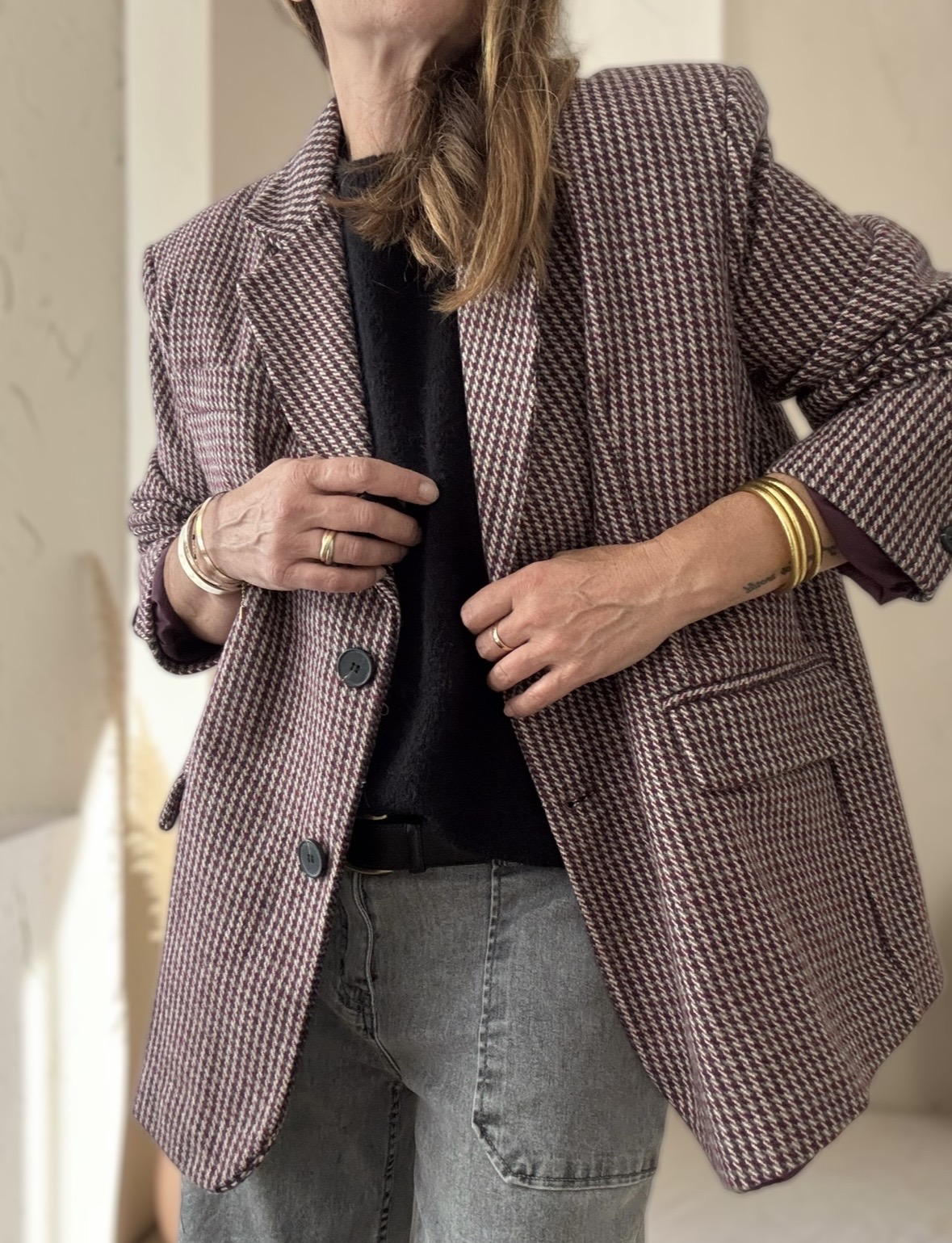 blazer oversize en laine et coton , Lilo Marques