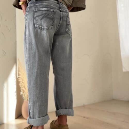 Jean Ygor gris coupe boyfriend