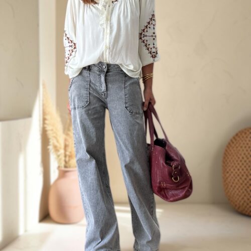 Jean Nathan gris coupe droite large