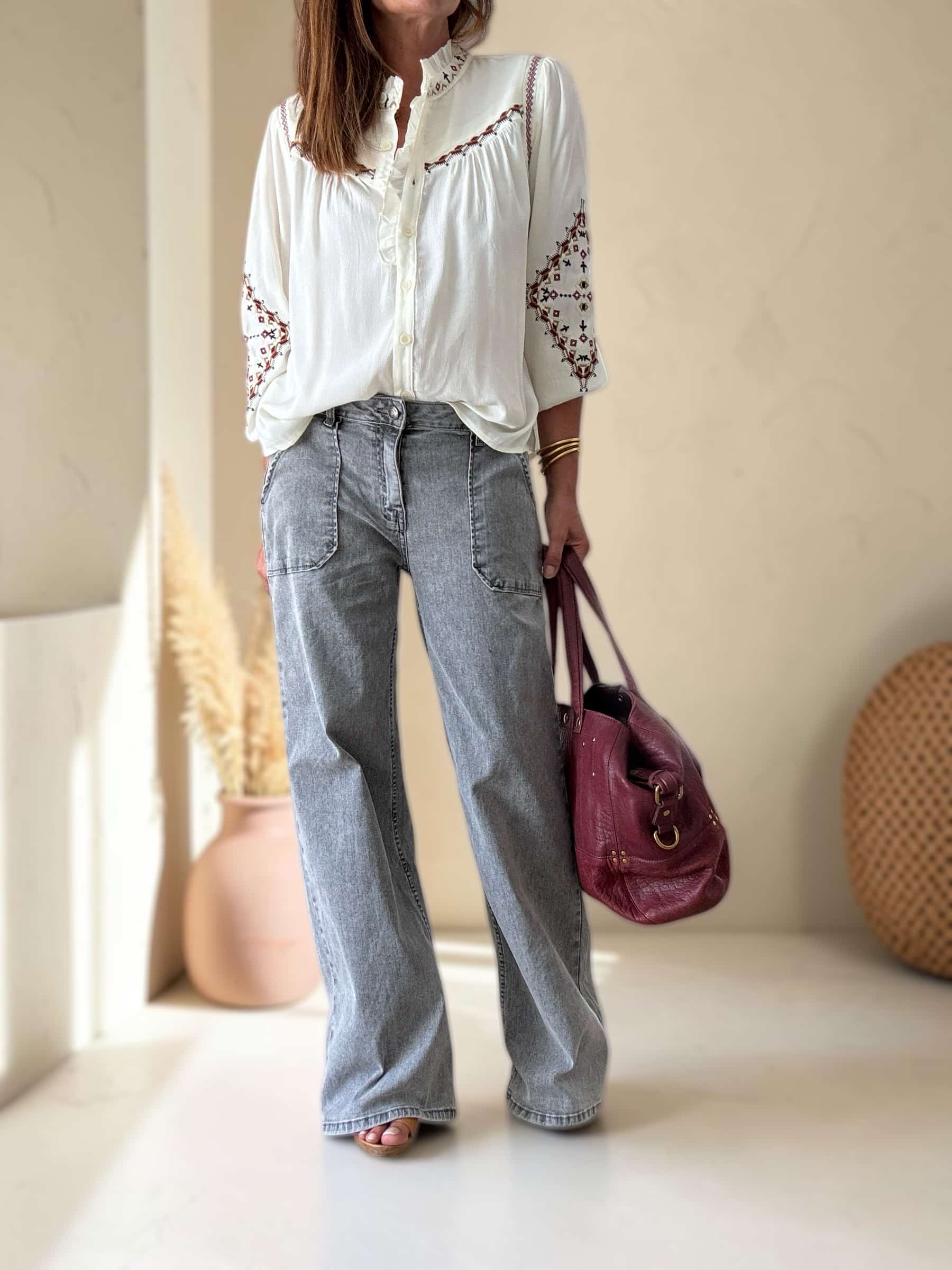 Jean Nathan gris coupe droite large