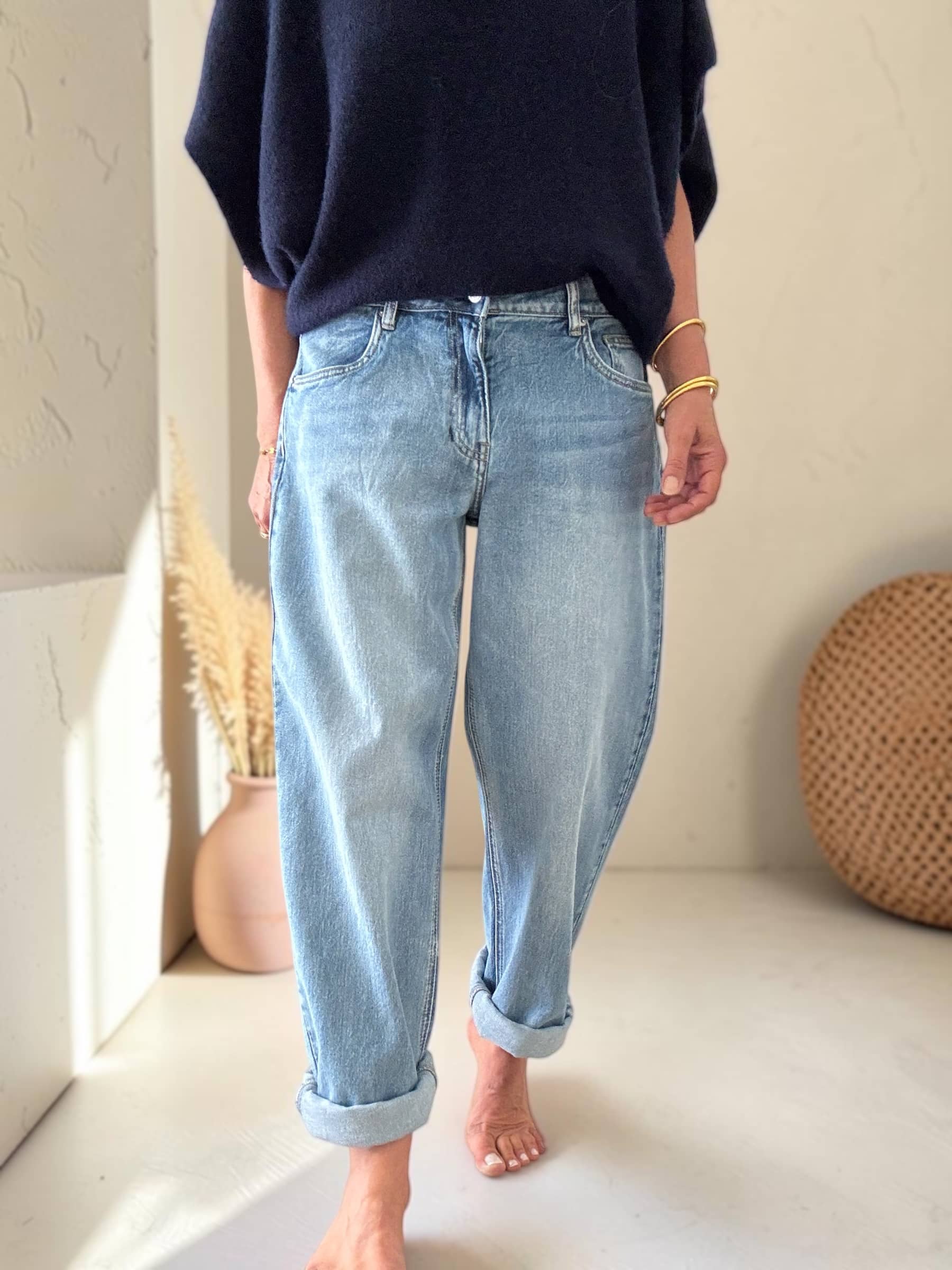 Jean Ygor bleu coupe boyfriend – Image 4