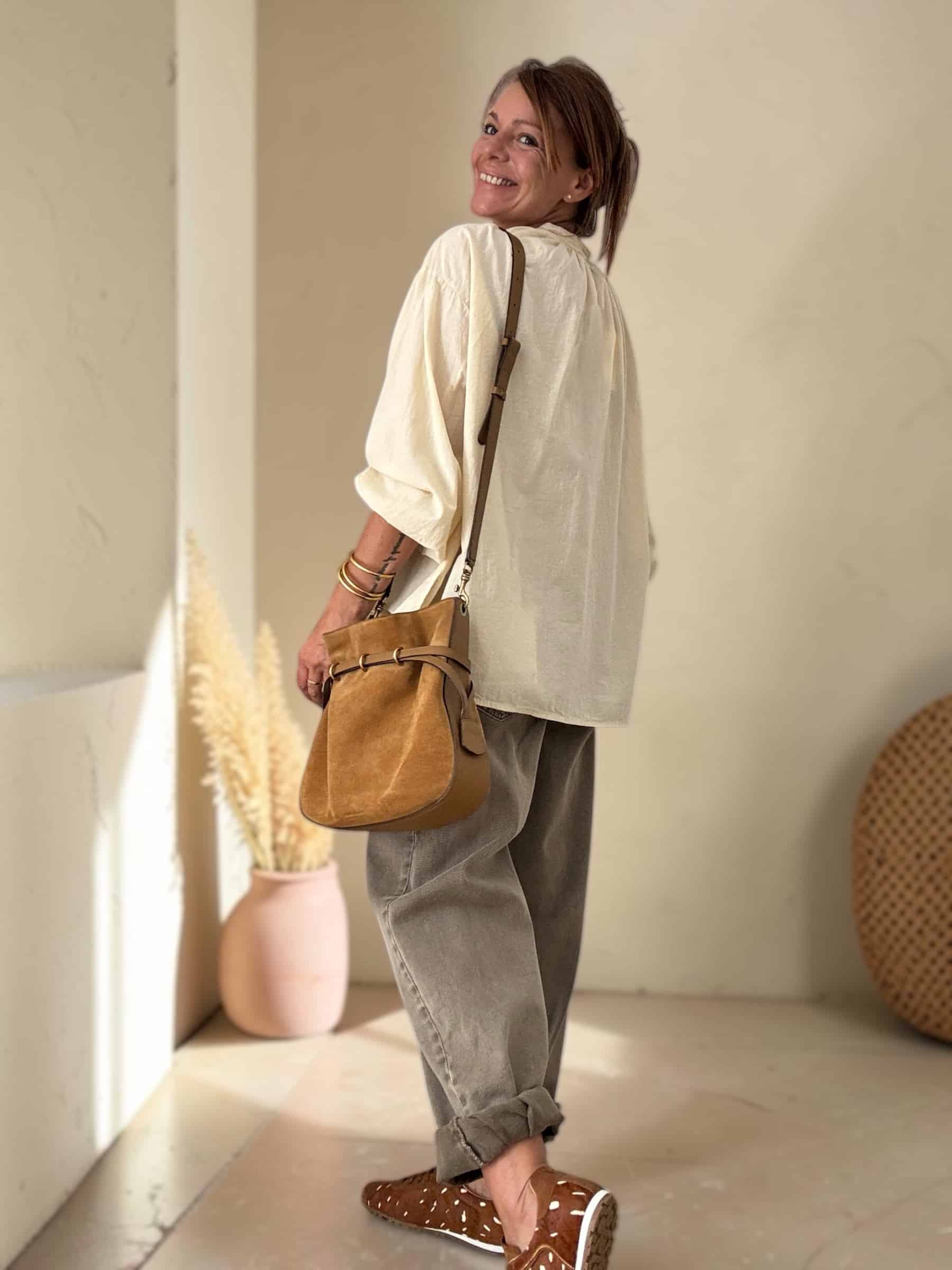Blouse Adeline en voile de coton crème – Image 3