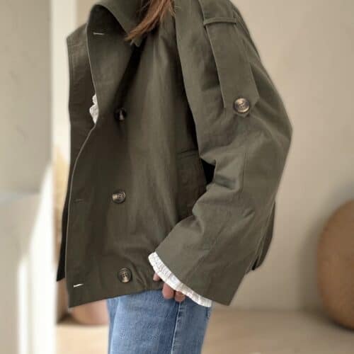 Blouson trench court Liam kaki