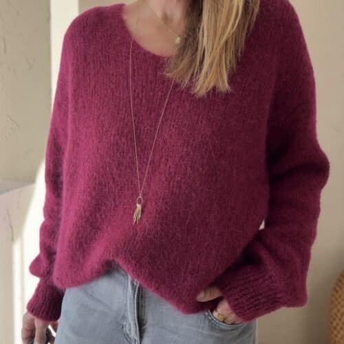 pull bordeaux en mohair, Les marques de Lilo