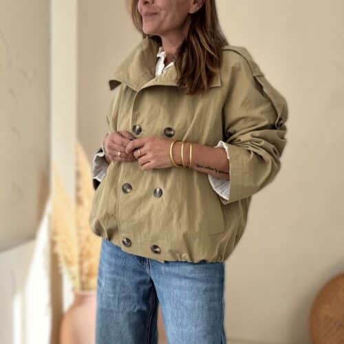 Blouson trench court Liam beige
