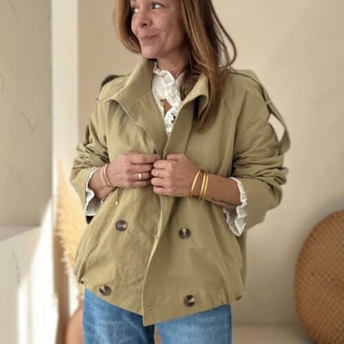 Blouson trench court Liam beige
